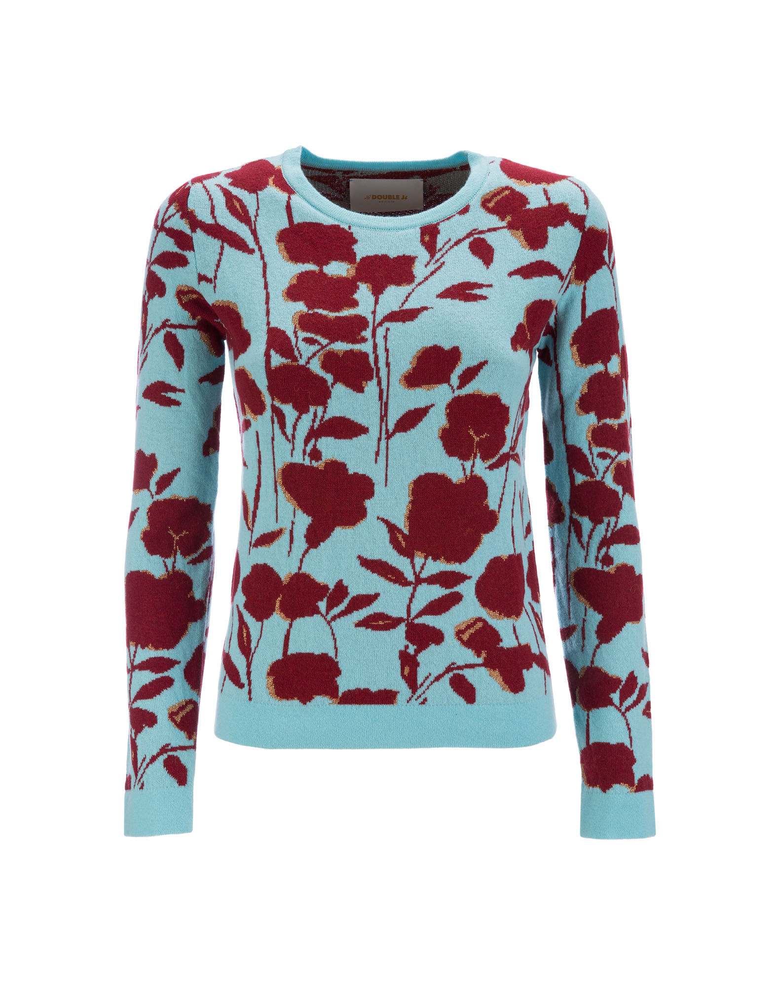 LaDoubleJ Skinny Crew Neck Devon Azzurro PUL0038KNI031DEV0004