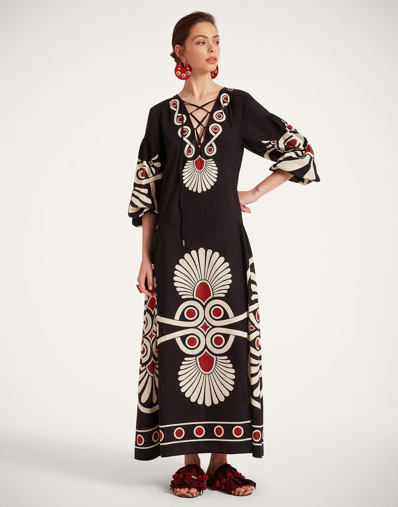 La DoubleJ Viviana Dress La DoubleJ Viviana Dress Medallion Placée Black DRE0716COT056MED01BL01