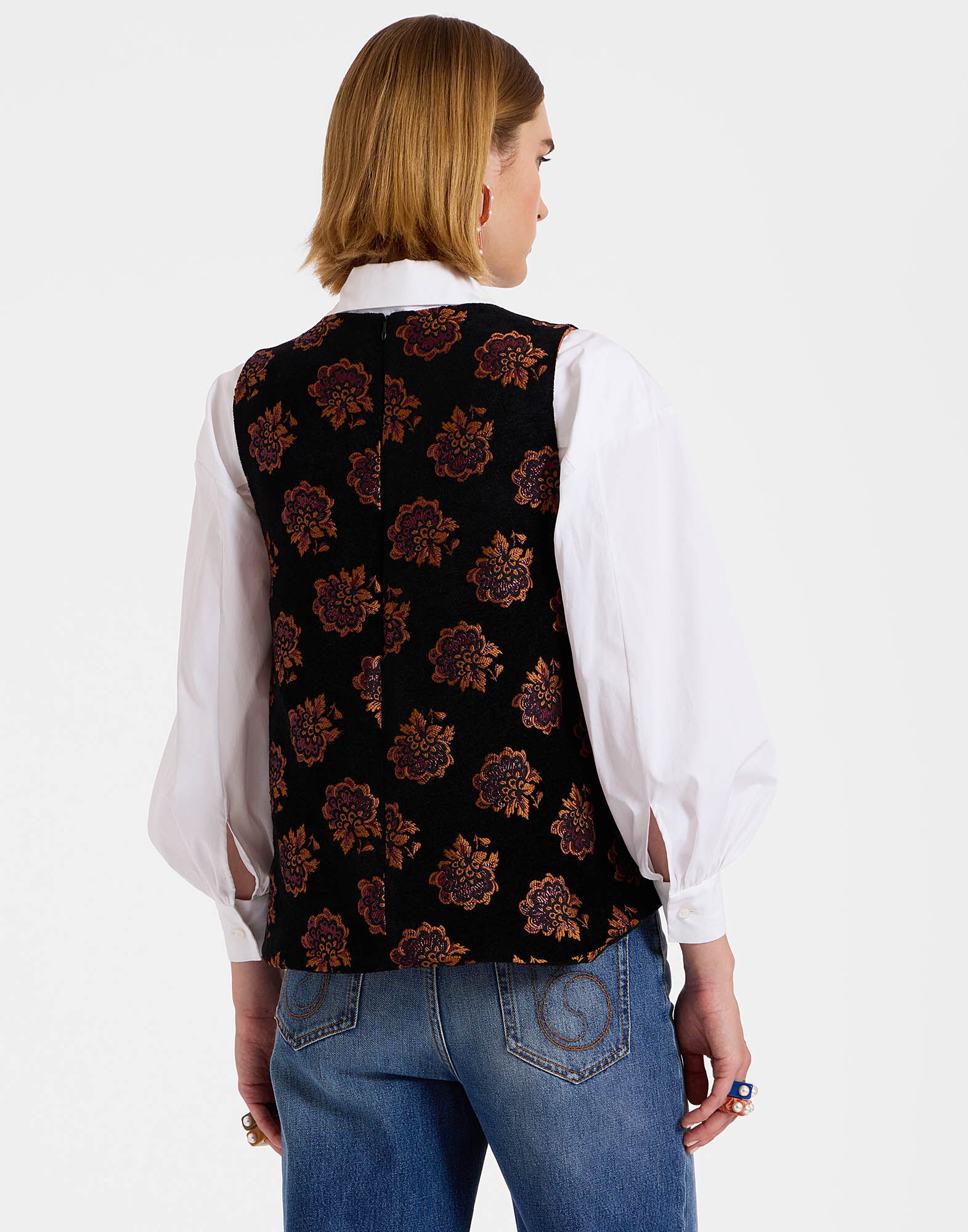 La DoubleJ La Scala Top Rosette Black TOP0016JCQ086ROS05BL01