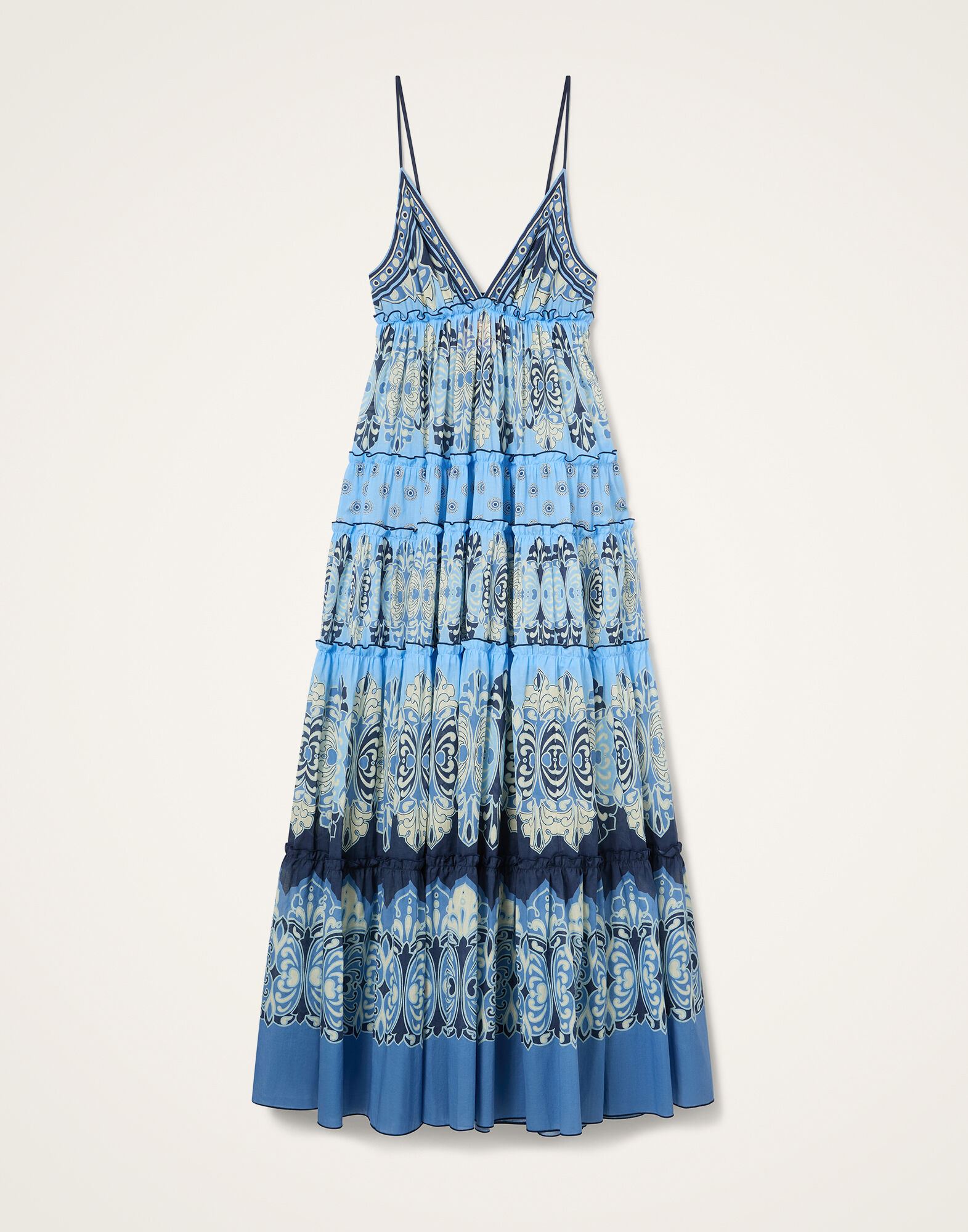 La DoubleJ Nymph Dress Cocoon Plac&eacute;e Blue DRE1105COT093COC02BU03