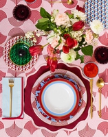 La DoubleJ Large Napkins Set Of 2 La DoubleJ Large Napkins Set Of 2 Rainbow Celeste NAP0010LIN006RAI0022