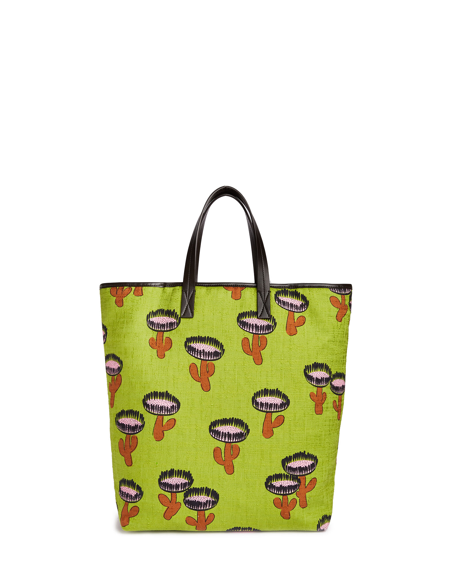 LaDoubleJ Shopper Tote Bag Chirpy Cactus Verde BAG0006COT005CHI0002