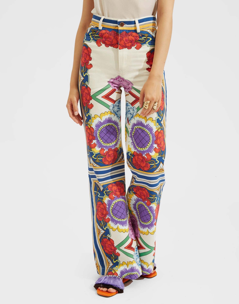 La DoubleJ Flare Jeans La DoubleJ Flare Jeans Taormina Placée Rust TRO0099COT046LRT01WH04