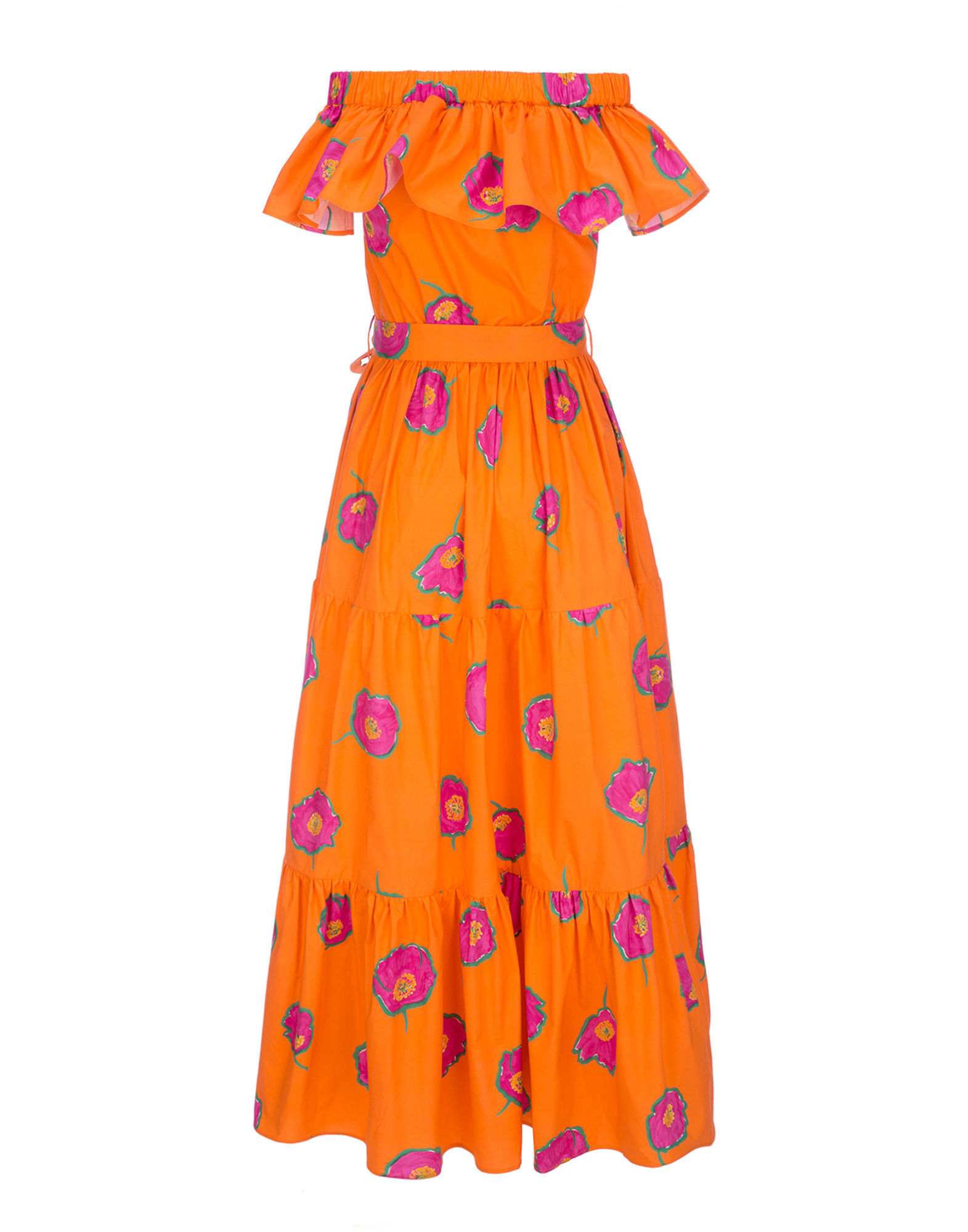 LaDoubleJ Yacht Dress Papaveri Arancio DRE0030COT001PAP0002