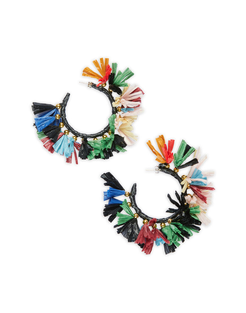 LaDoubleJ Hoop Earrings LaDoubleJ Hoop Earrings Multicolor EAR0007RAF001MUL0002