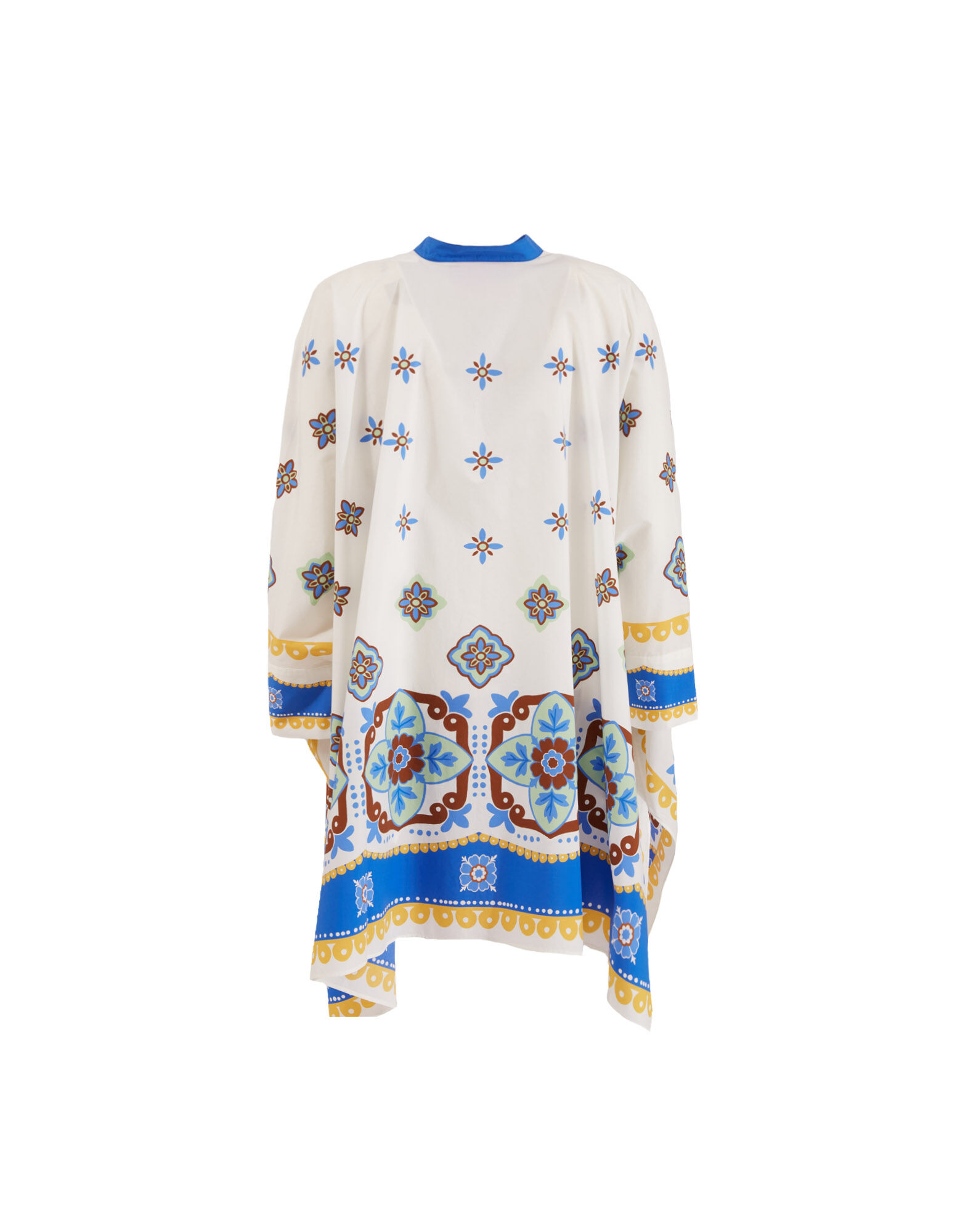 La DoubleJ Foulard Mini Dress Tiles Degrade Placed White DRE0494COT015TIL02WH01