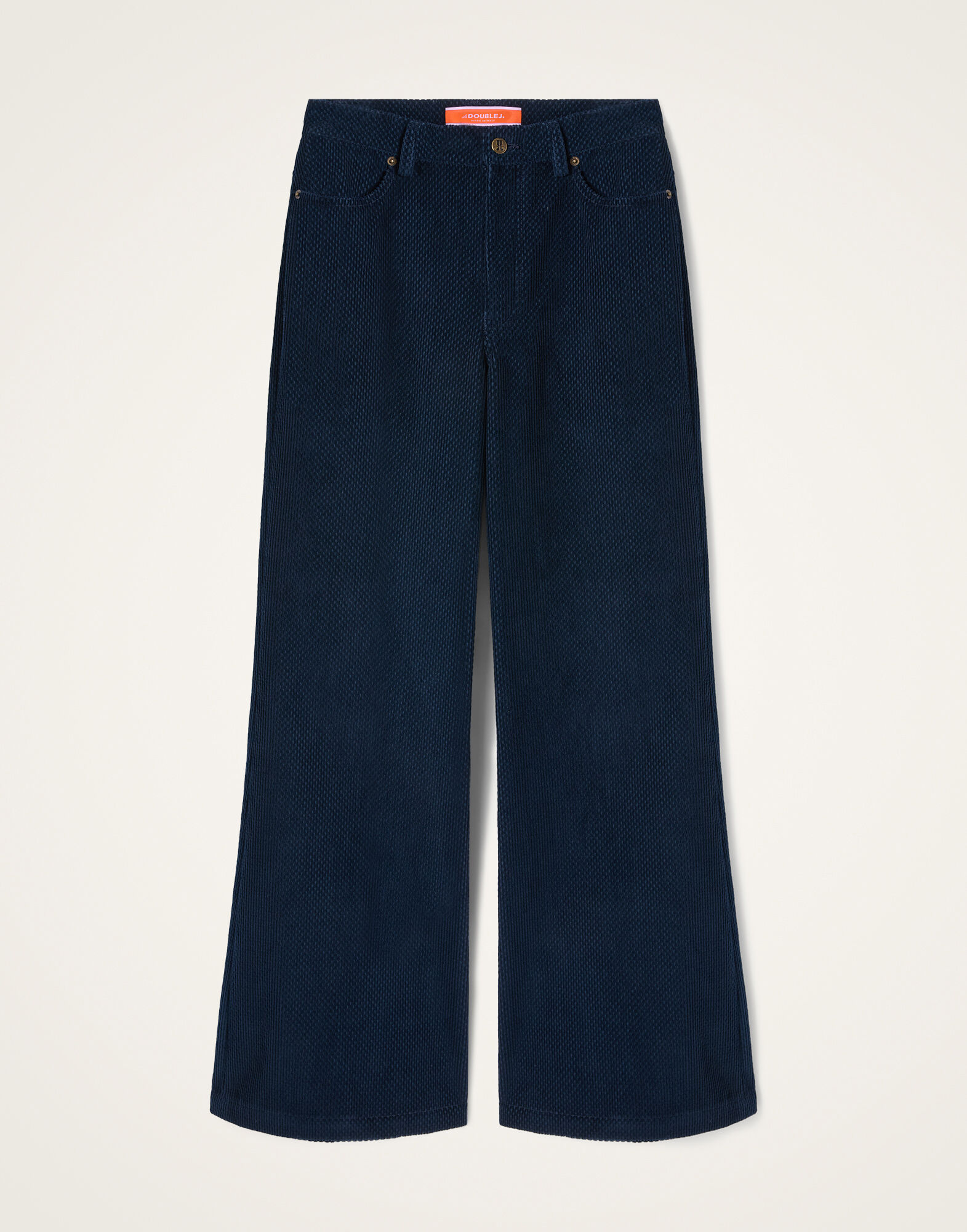 La DoubleJ The Flare Pants Solid Navy TRO0140VEL020SOLIDBU06