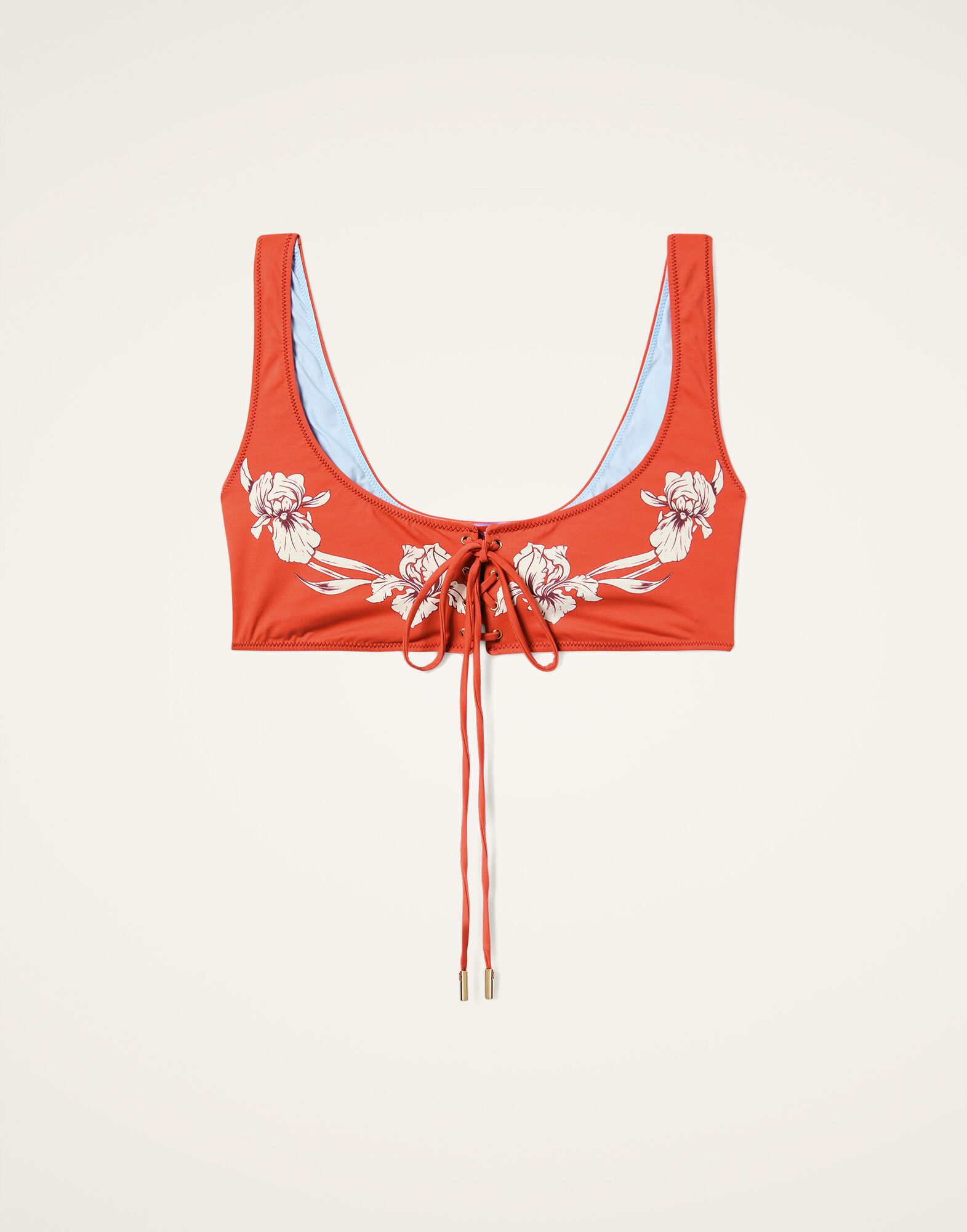 La DoubleJ Sunset Bikini Top Iris Plac&eacute;e Dark Orange SWI0046LYC006IRS07OR03