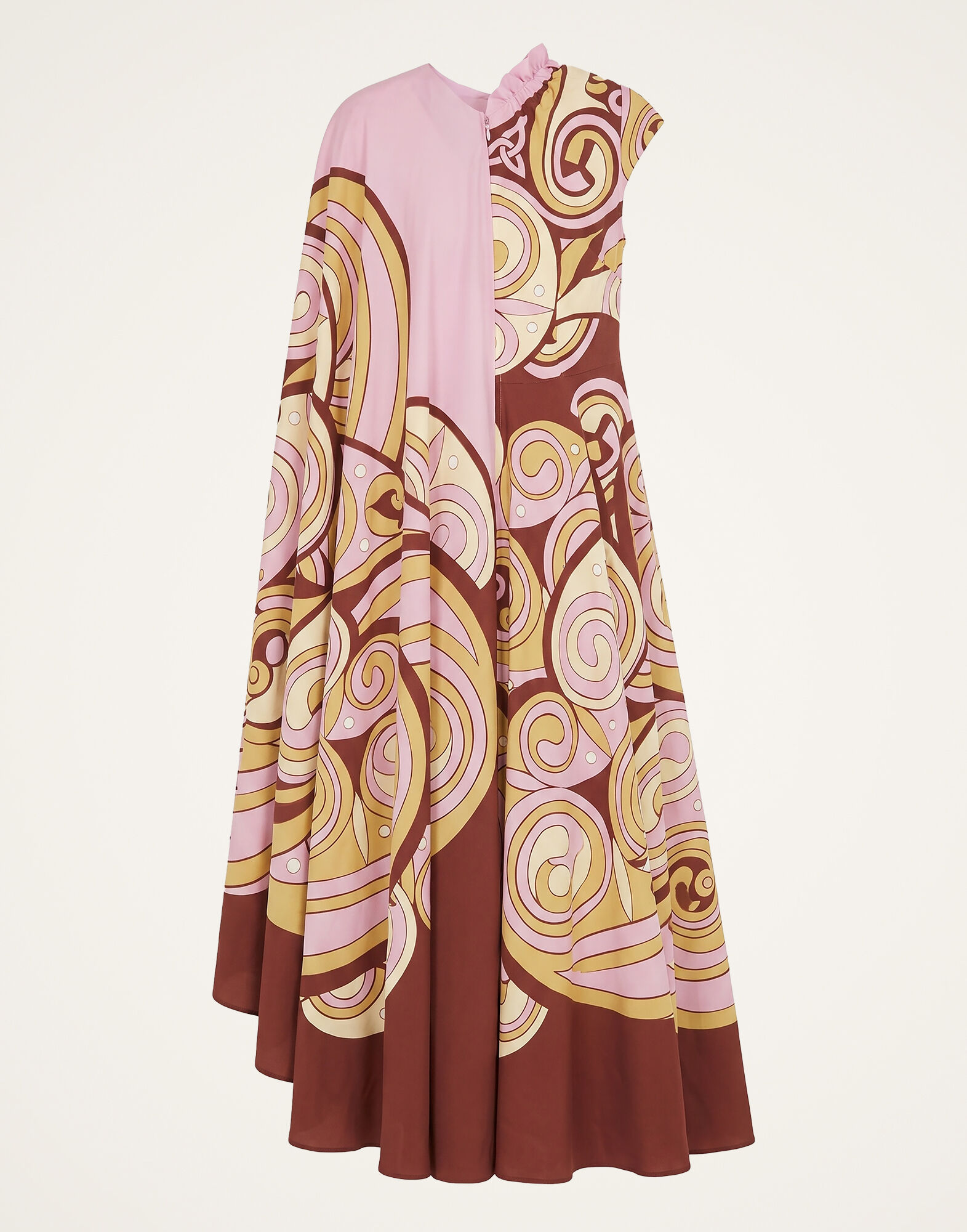 La DoubleJ One Shoulder Brigid Dress Kells Swirl Plac&eacute;e Pink DRE1129CRE002KLS01PI01