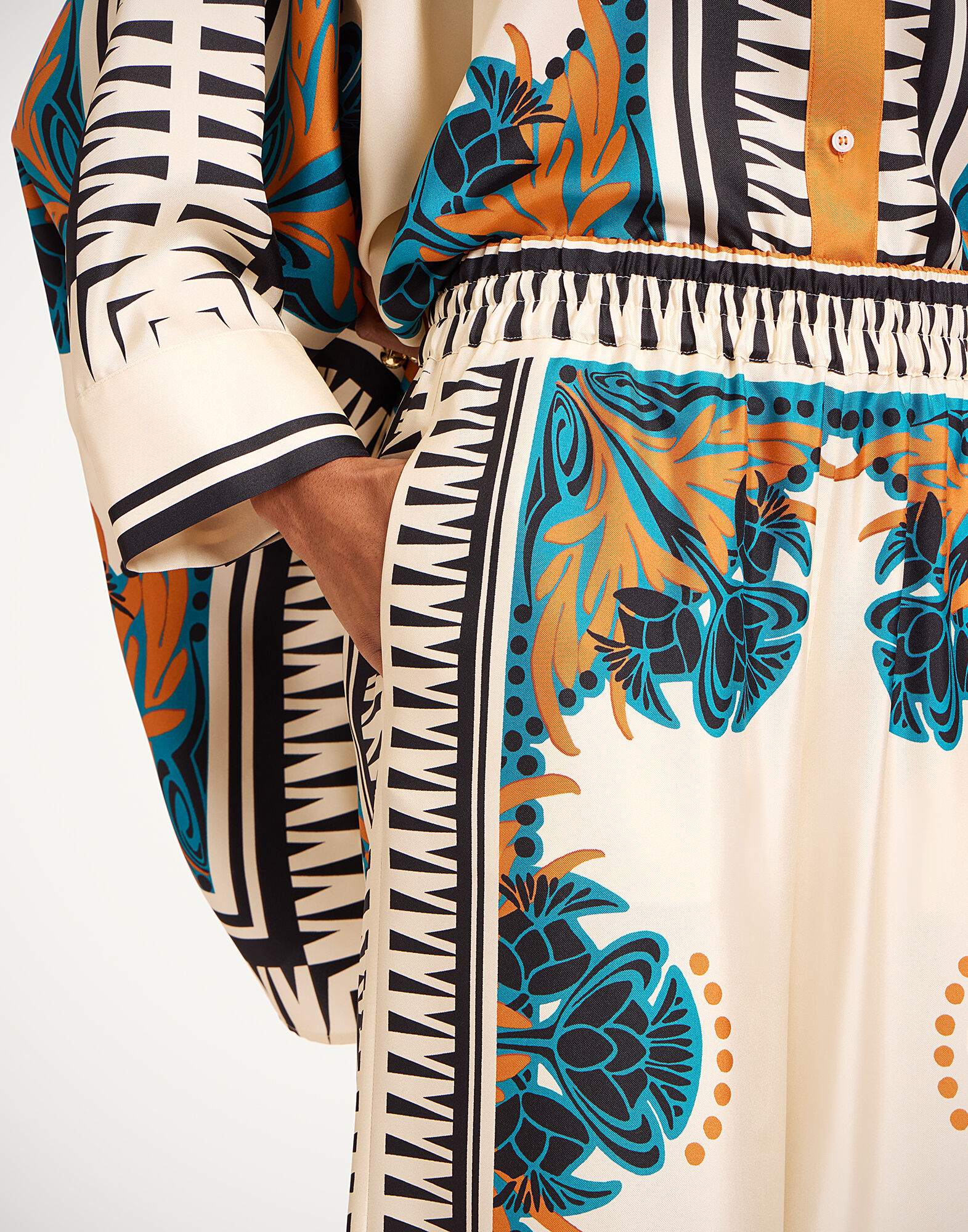 La DoubleJ Palazzo Pants Florence Plac&eacute;e TRO0026SIL006FLO0002