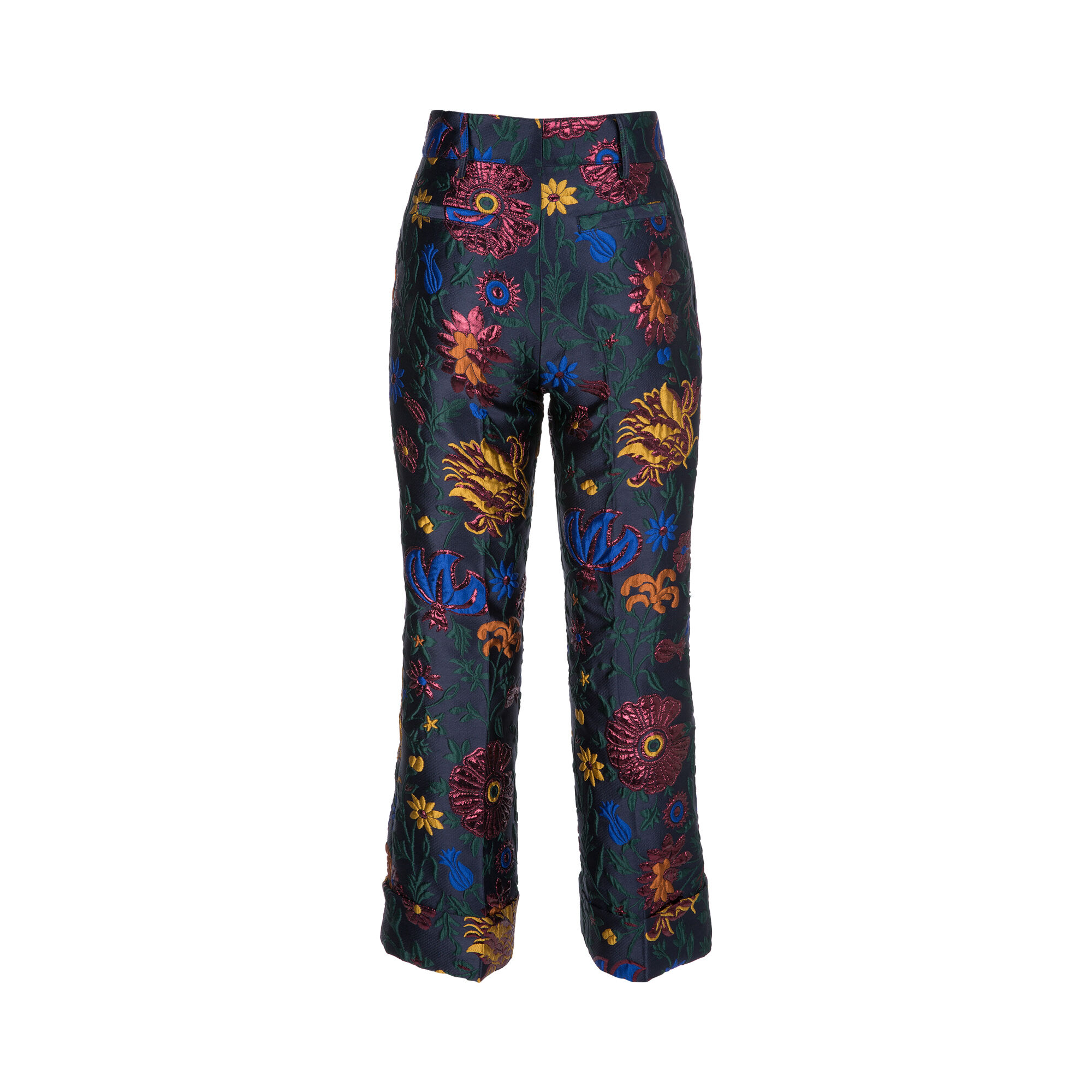 LaDoubleJ Dragon Flower Lurex Hendrix Trousers Dragonflower Lurex TRO0007JAC005DRA0003