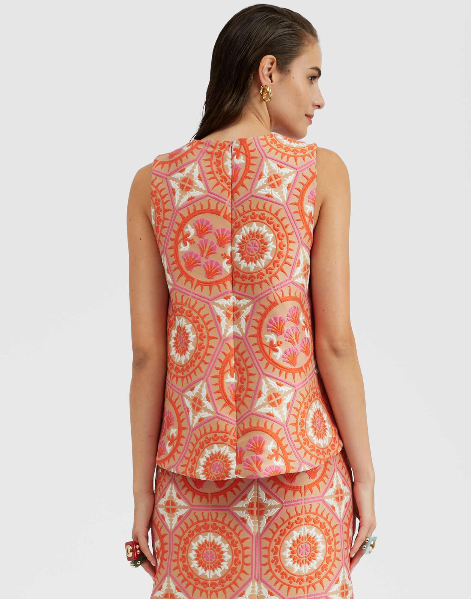 La DoubleJ La Scala Top Sun Orange TOP0016JCQ074SUN01OR02