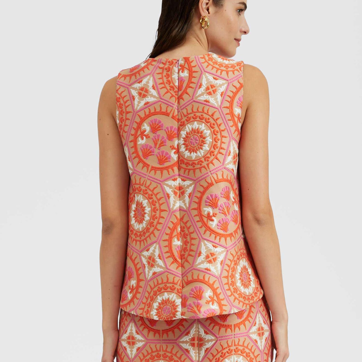  La Doublej Shirts & Tops Women - La Scala Top Sun Orange L 72%polyester 21%cotton 4%silk 3%polyammide 