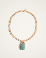 La DoubleJ Portal Necklace La DoubleJ Portal Necklace 24K Gold Plate & Amazonite NEC0021BRA003AMZ01YE05