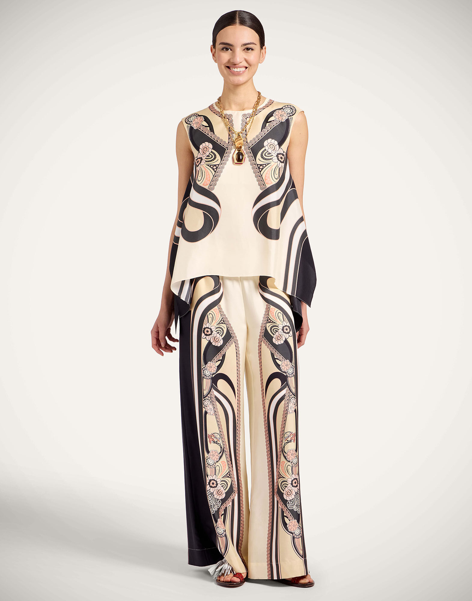 La DoubleJ San Carlo Top Ambrosia Plac&eacute;e Pale Pink TOP0157SIL029AMB03PI02