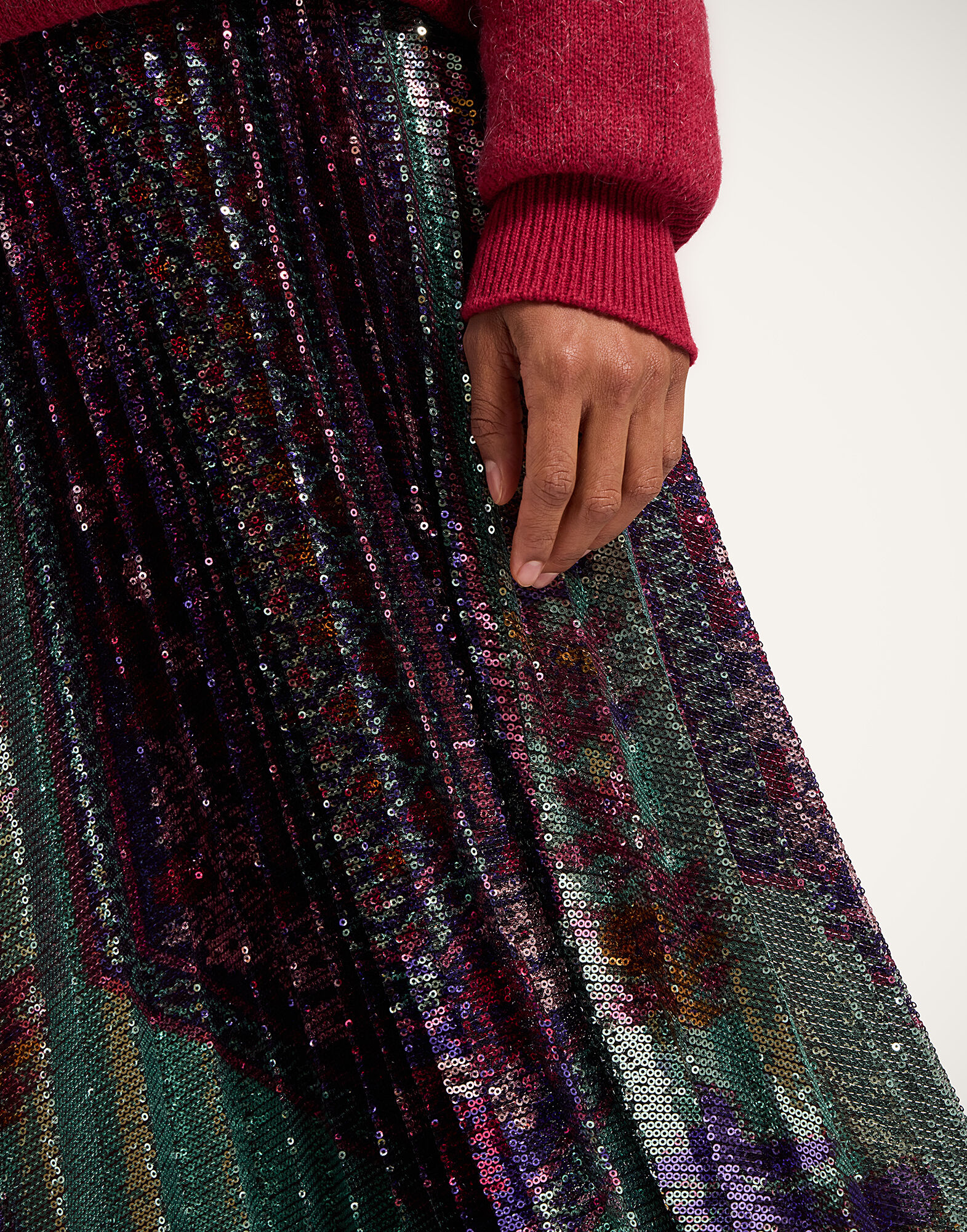 La DoubleJ Accordion Skirt Regalia Plac&eacute;e Menta SKI0183PAI014REG02GR11