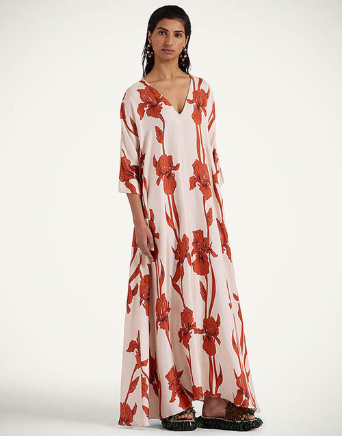 La DoubleJ Muumuu Dress La DoubleJ Muumuu Dress Iris Dark Orange DRE0308SIL001IRS04OR03