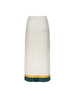 La DoubleJ Pencil Skirt Clover White SKI0011EMB030CLO04WH01