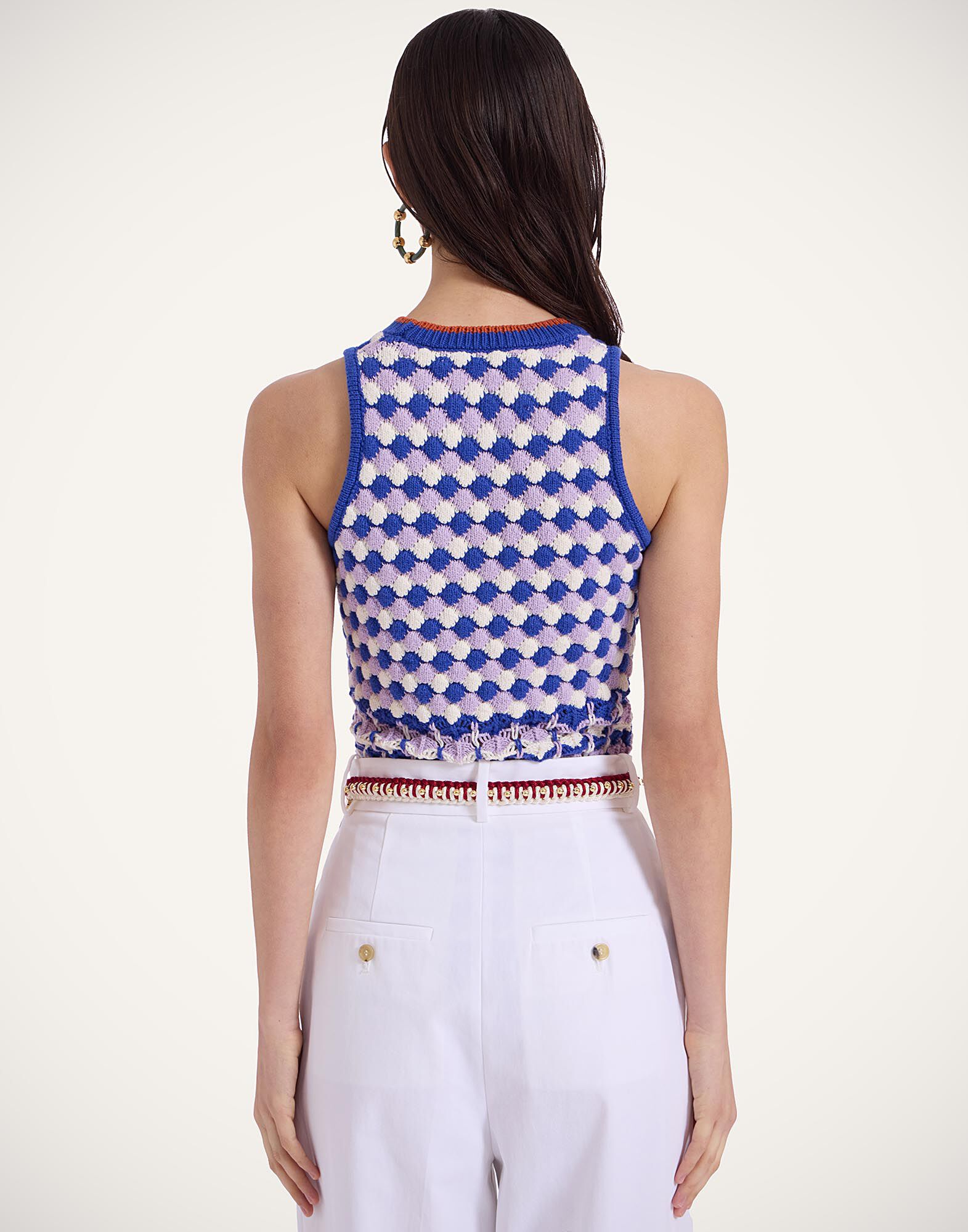 La DoubleJ Perry Street Top Multicolor Violet & Blue PUL0257KNI149VA339MU01