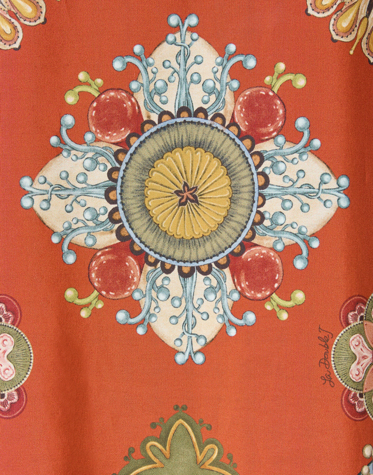 La DoubleJ Choux Dress Nucleus Plac&eacute;e Rust DRE0193COT039NUC02OR04