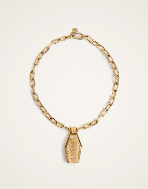 La DoubleJ Portal Necklace 24k Gold Plate & Jasper NEC0021BRA003JSP01YE05