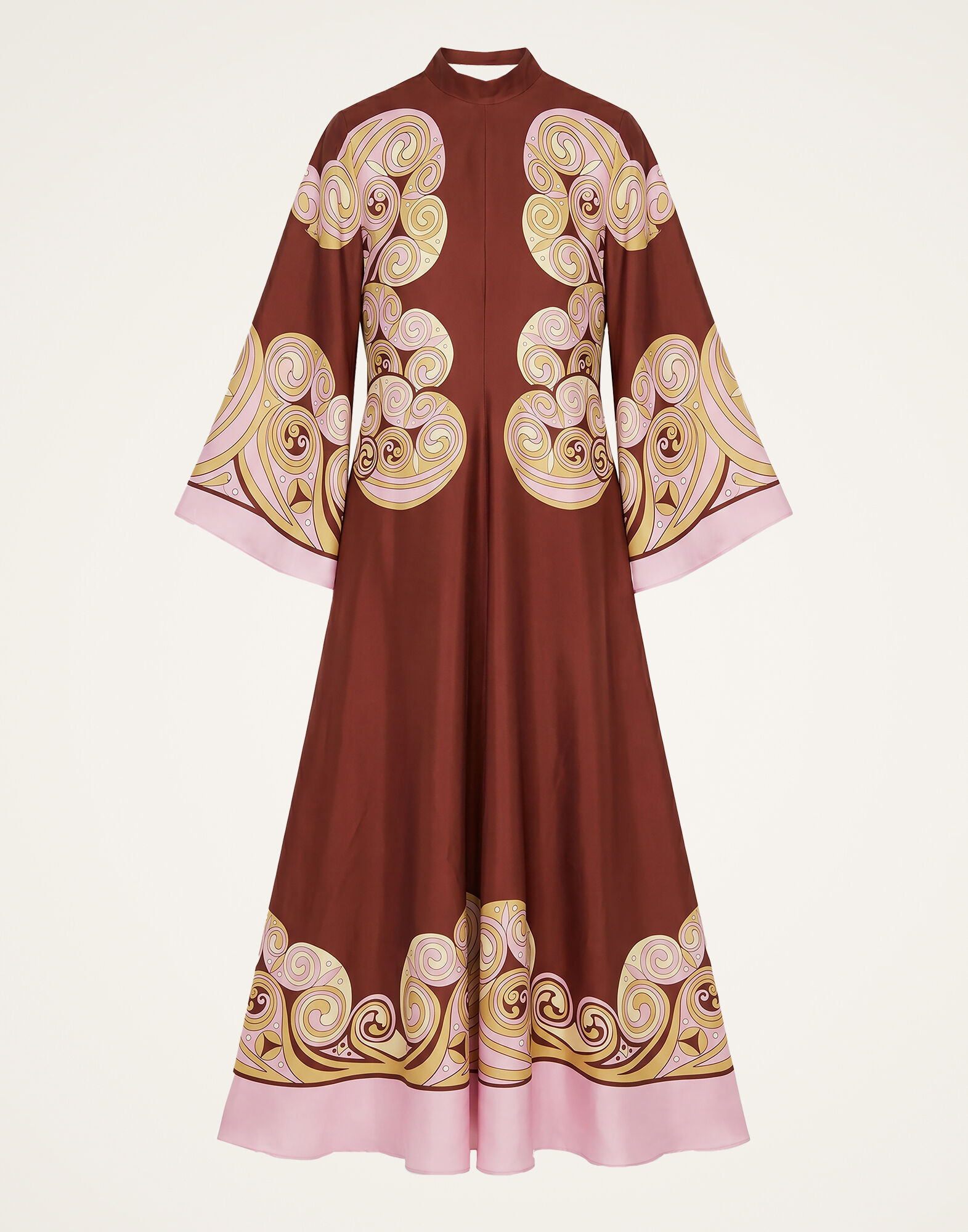 La DoubleJ Magnifico Dress Kells Swirl Plac&eacute;e Burgundy DRE0232SIL006KLS01RE07