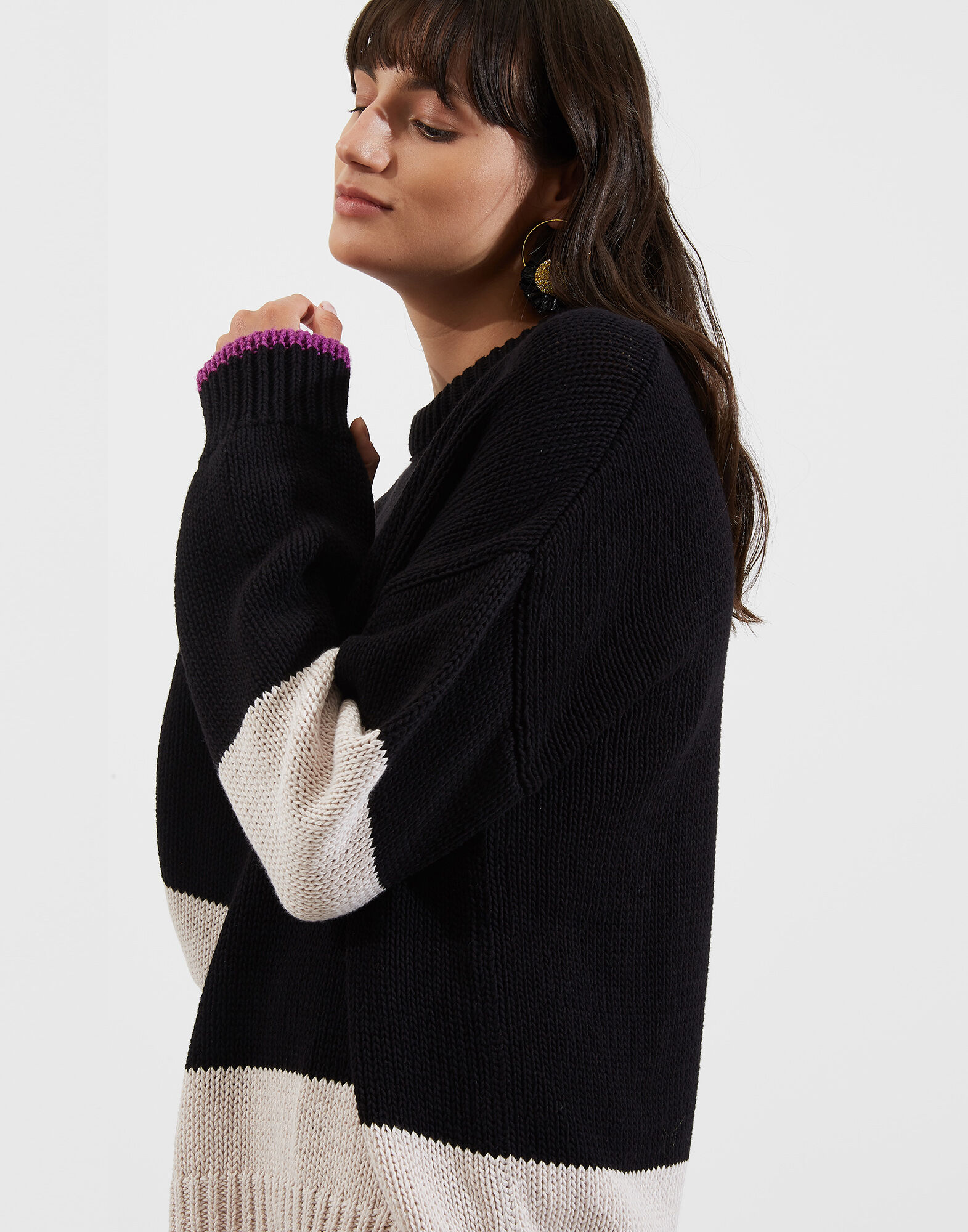 La DoubleJ Boy Sweater Nero-Bianco PUL0064KNI040VAR0070