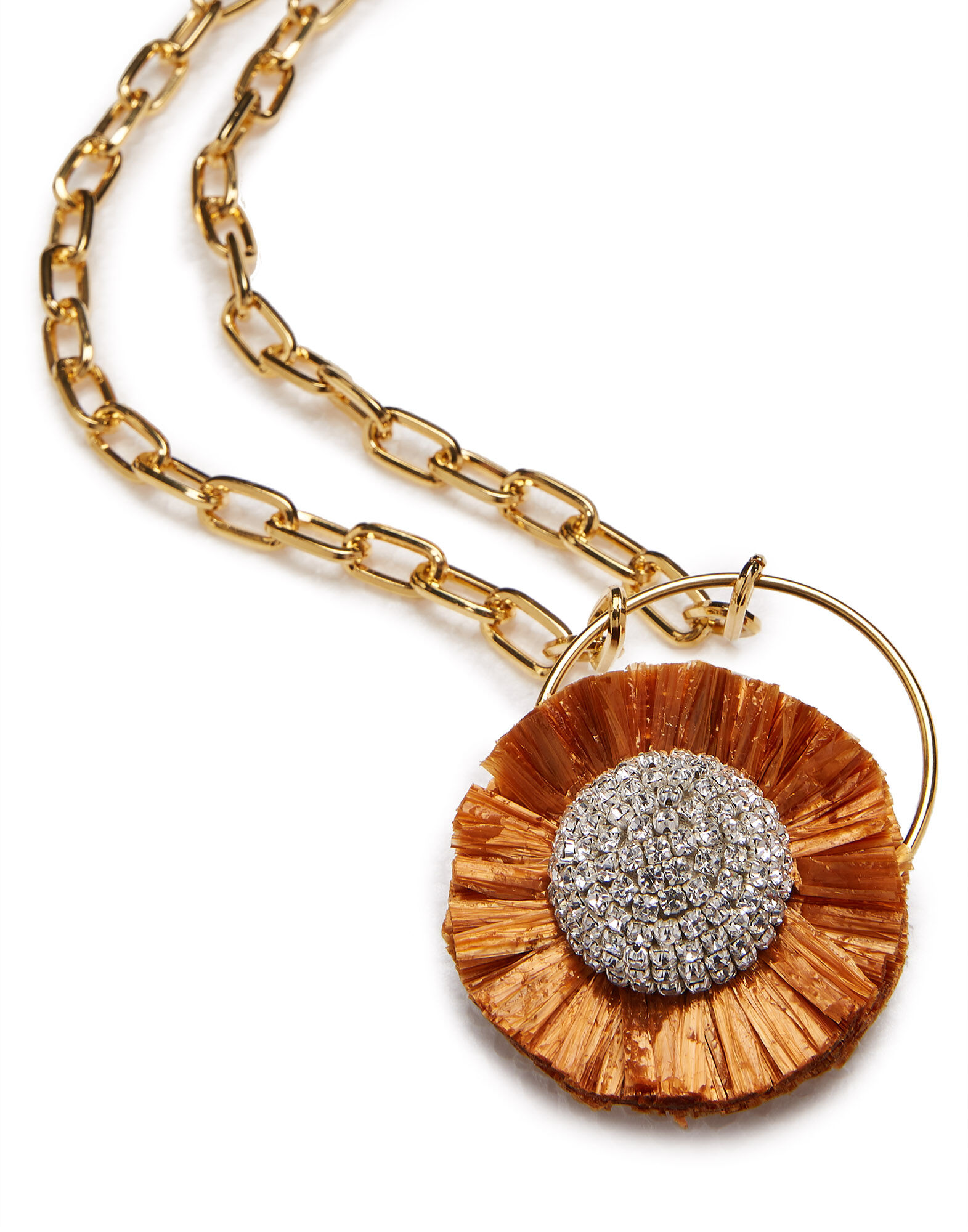 La DoubleJ Saturn Necklace Multicolor Cristallo/Azzurro NEC0015BRA001MUL0025