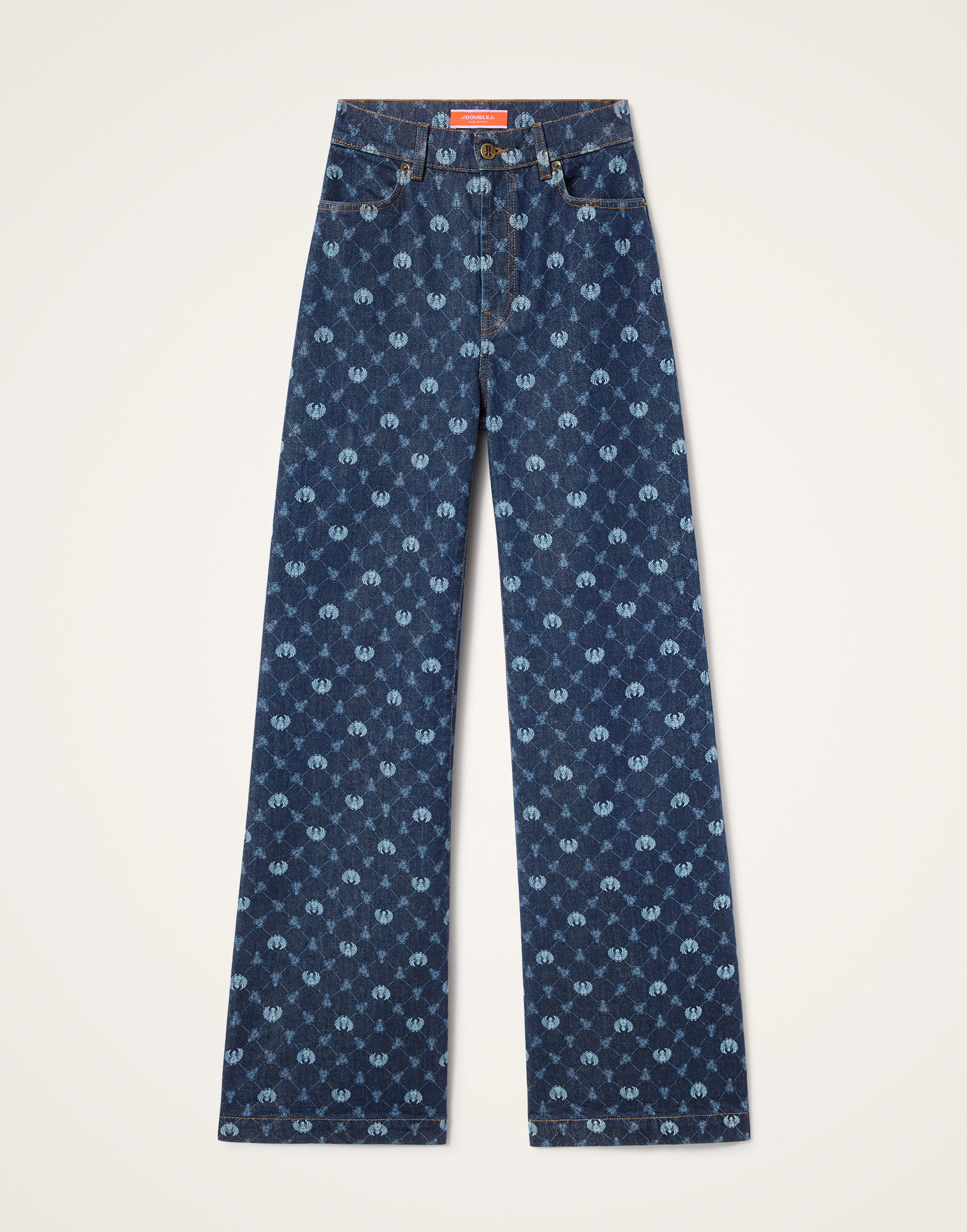 La DoubleJ The Flare Jean Talismania Check Indigo TRO0096DEN015TAL02BU15