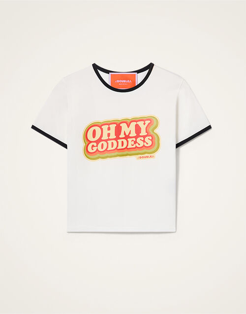 La DoubleJ The Cu-Tee Crop Solid Ecru TSH0068JER076SOP12WH01