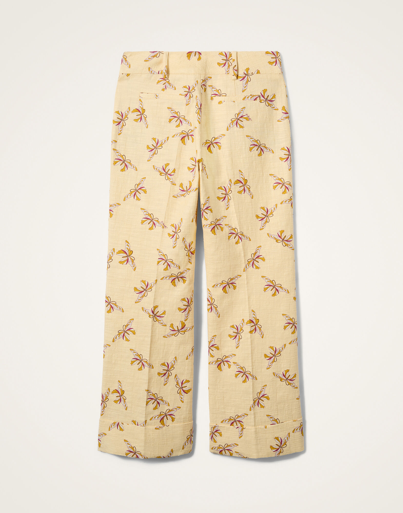La DoubleJ Hendrix Pants Farfalla Buttercream TRO0014COT005FAR08WH09