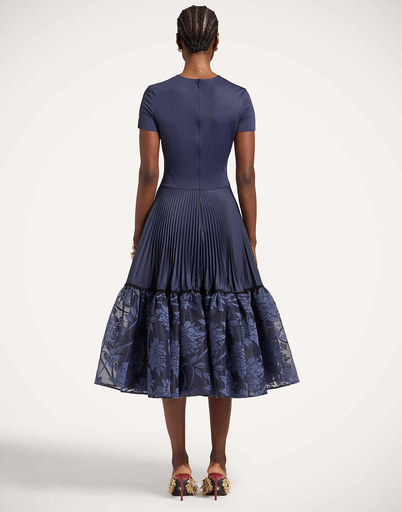 La DoubleJ Chignon Dress Solid Midnight Blue DRE1063COT092SOLIDBU04