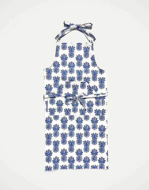 La DoubleJ Apron Pineapple Blu APR0001COT018PNP0017