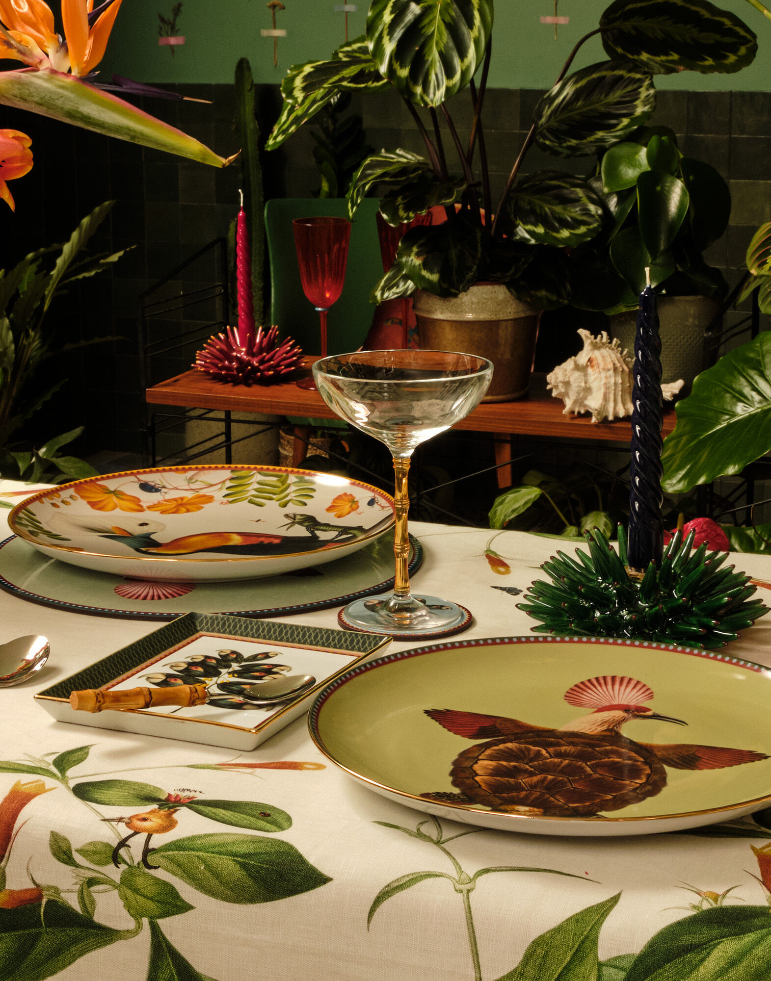 La DoubleJ Bamboo Coupe Set Of 2 Solid Amber GLA0047GLS002SOLIDYE10