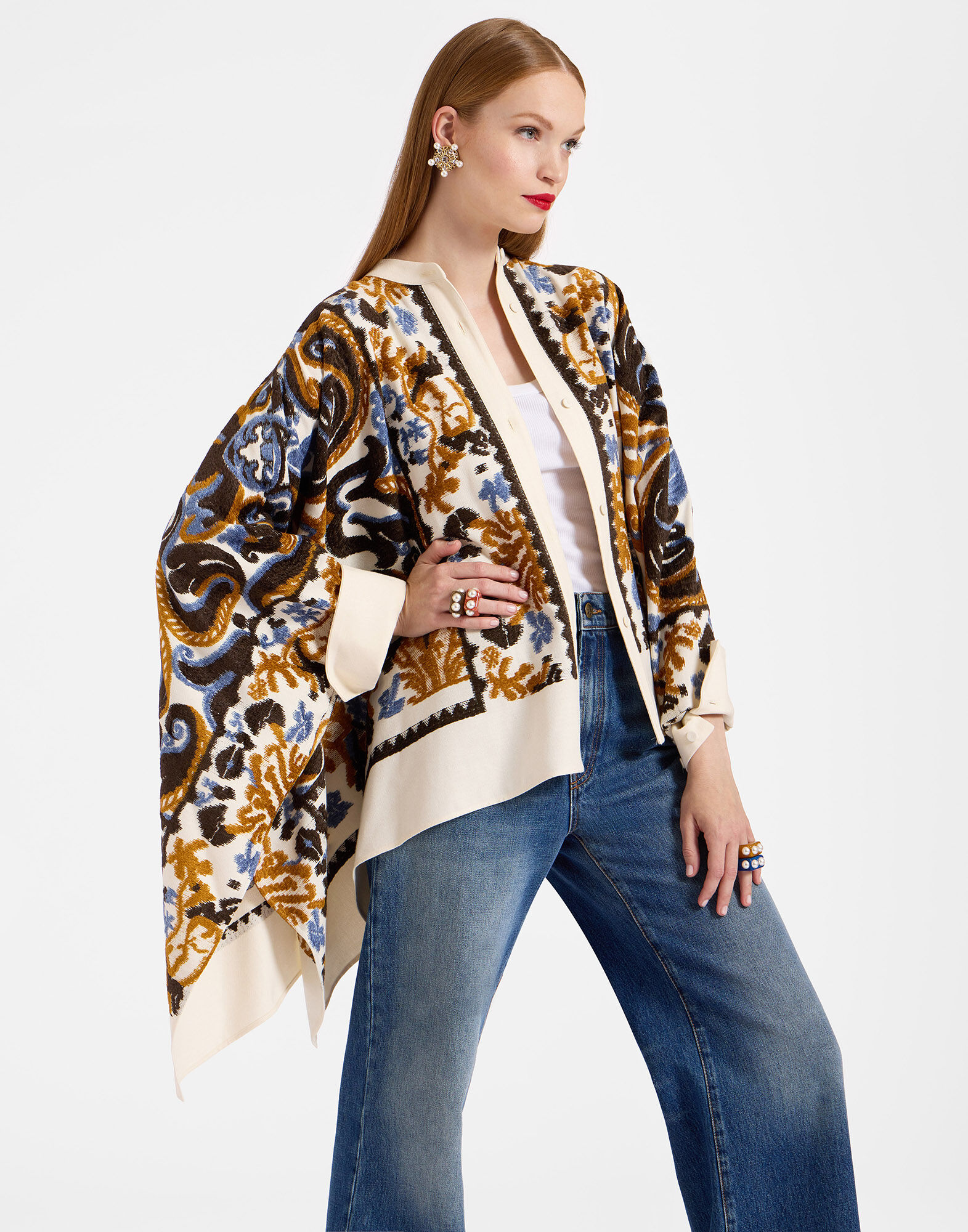 La DoubleJ Foulard Jacket Corsini Cream JAC0121JCQ091INI01WH03