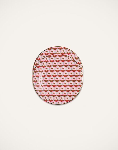 La DoubleJ Dessert Plate Set of 2 La DoubleJ Dessert Plate Set of 2 Cubi Rosso DIS0048CER001CUB0005