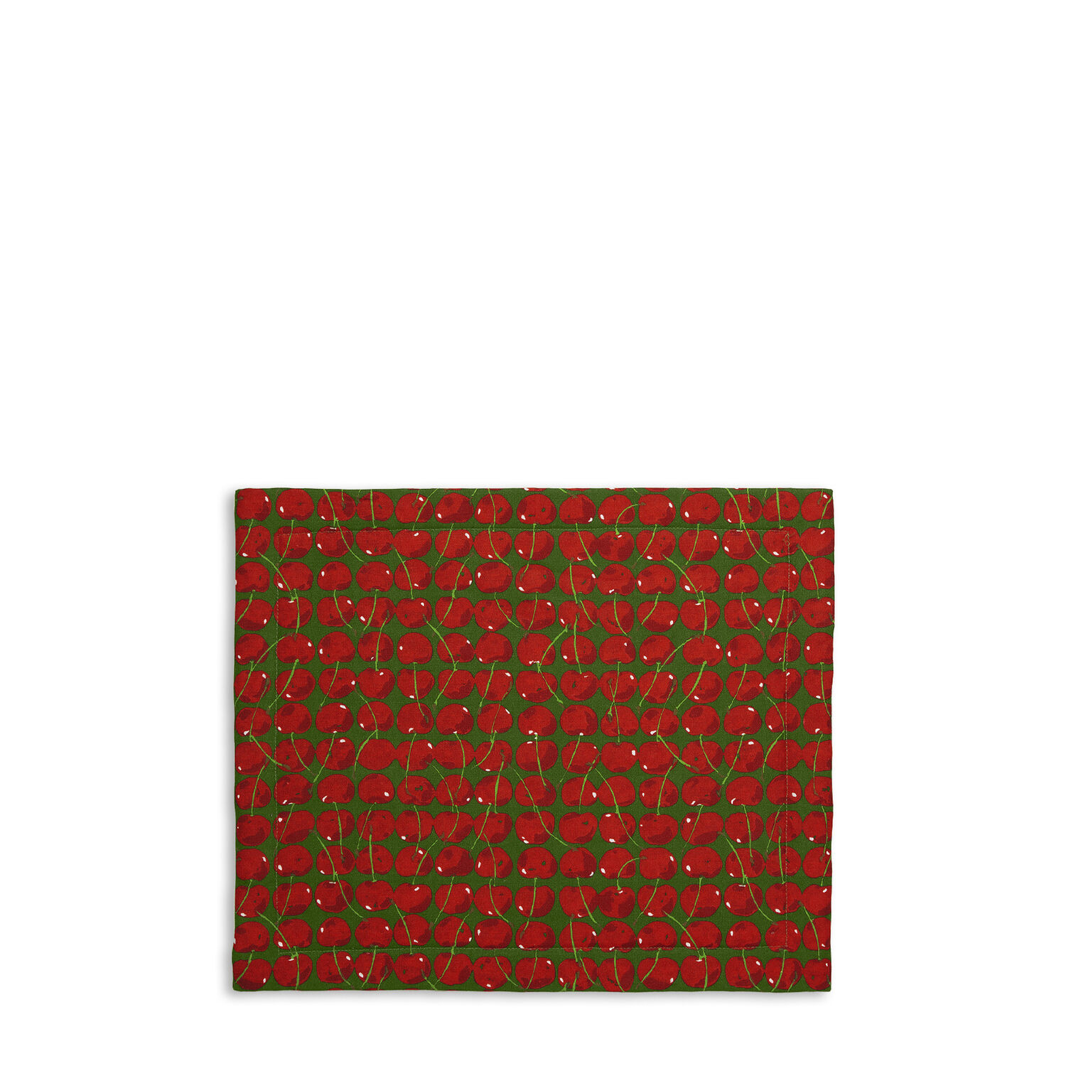 Shop La Doublej Placemat Set Of 2 In Cherries Verde