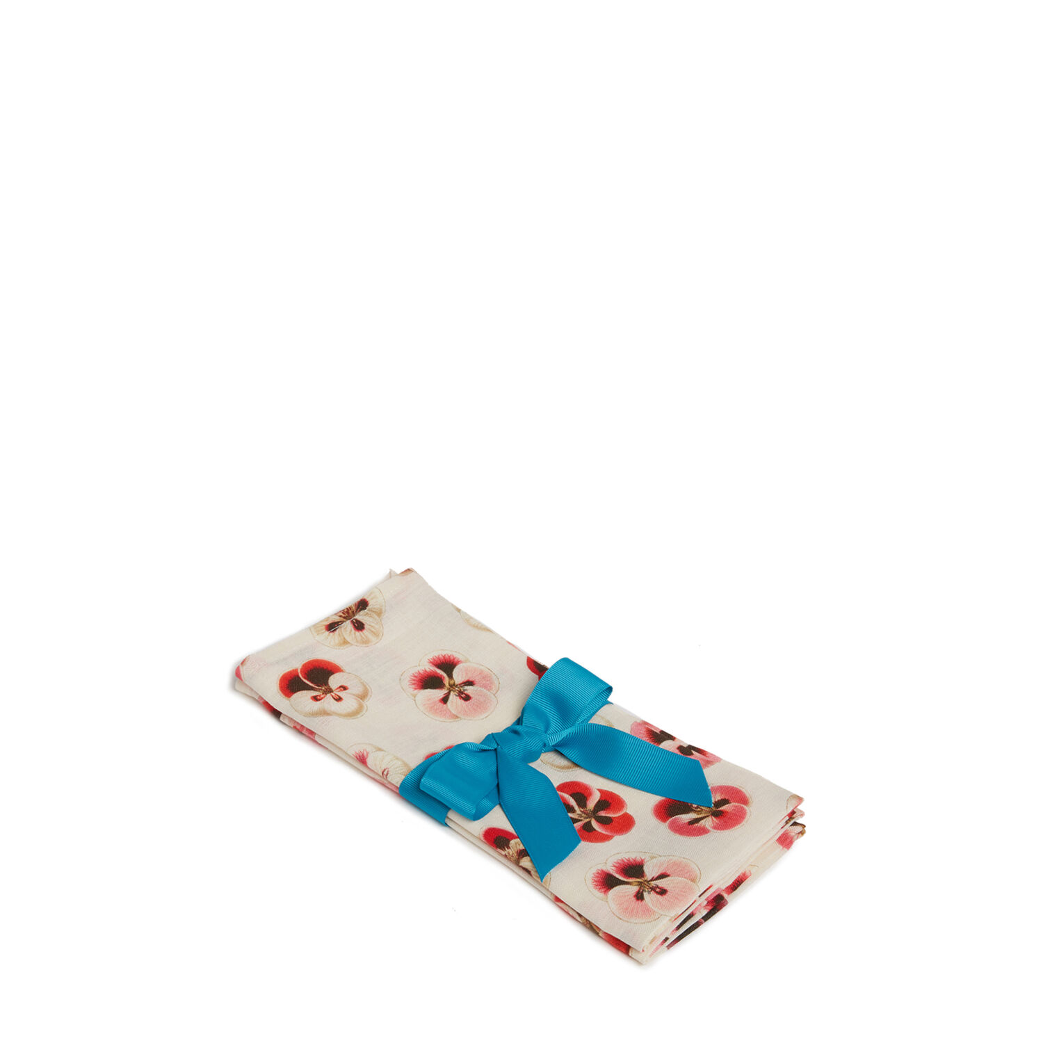 La Doublej Micro-pansy Print Linen Napkins (set Of Two) In Micro Pansy