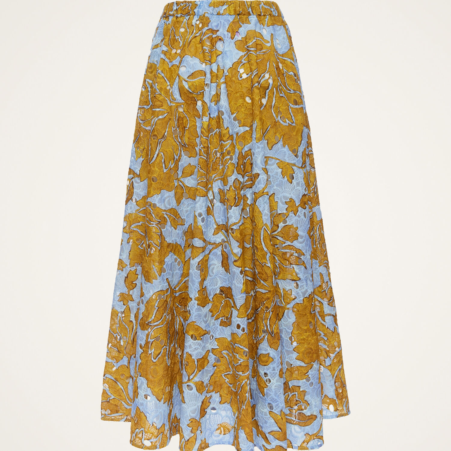 La Doublej Drawstring Skirt In Tangle Light Blue