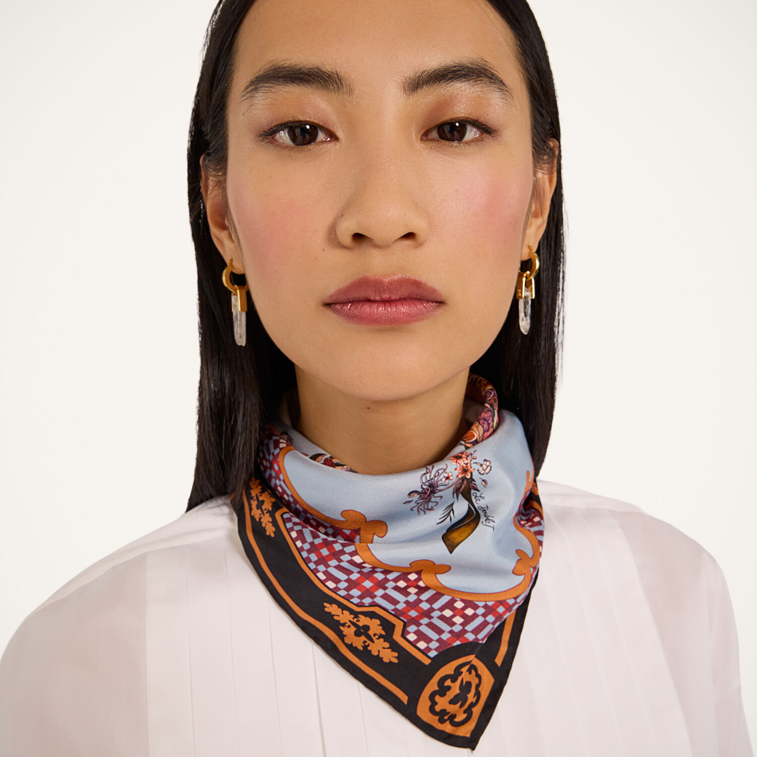 La Doublej Mini Foulard In Blue