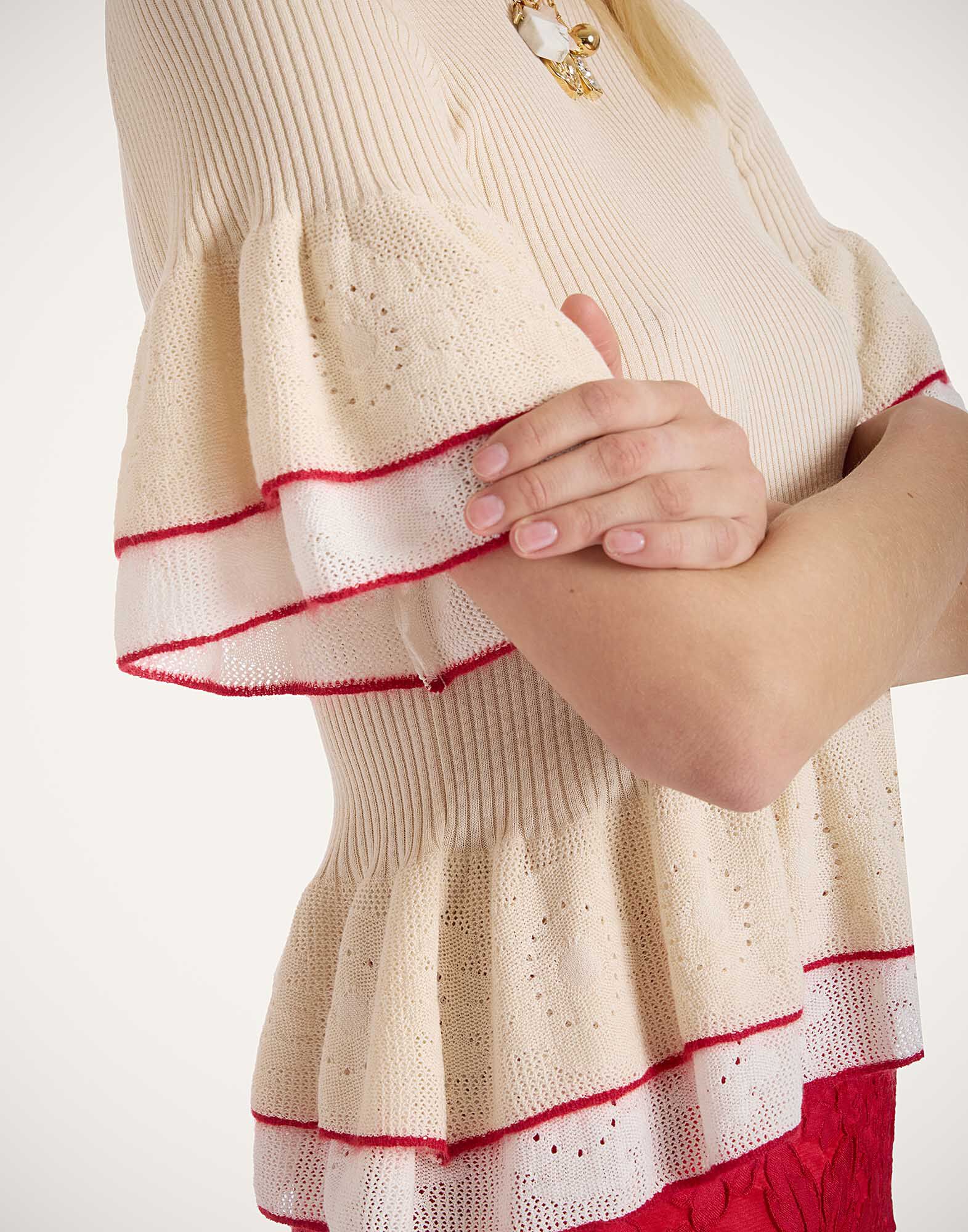 La DoubleJ Peplum Tee Solid Light Beige PUL0246KNI148VA335BR01