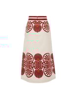La DoubleJ Baia Skirt La DoubleJ Baia Skirt Medallion Placée Cream SKI0081COT037MED01WH03