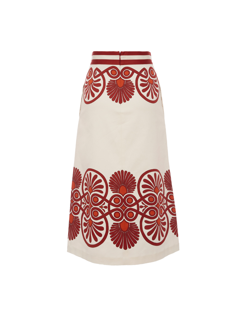 La DoubleJ Baia Skirt La DoubleJ Baia Skirt Medallion Placée Cream SKI0081COT037MED01WH03