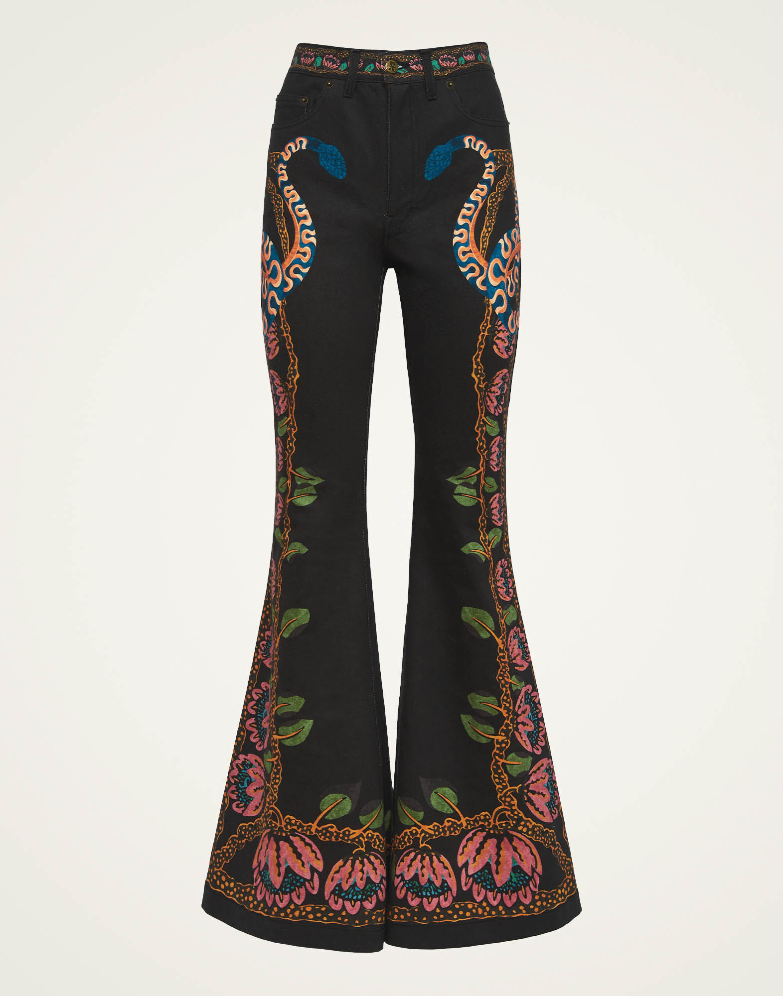 パンツ Beaded design black flare denim Beaded flared jeans - Teen Girl | MANGO OUTLET USA