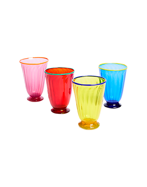 La DoubleJ Rainbow Glass Set of 4 Rainbow GLA0004MUR001ASS0001