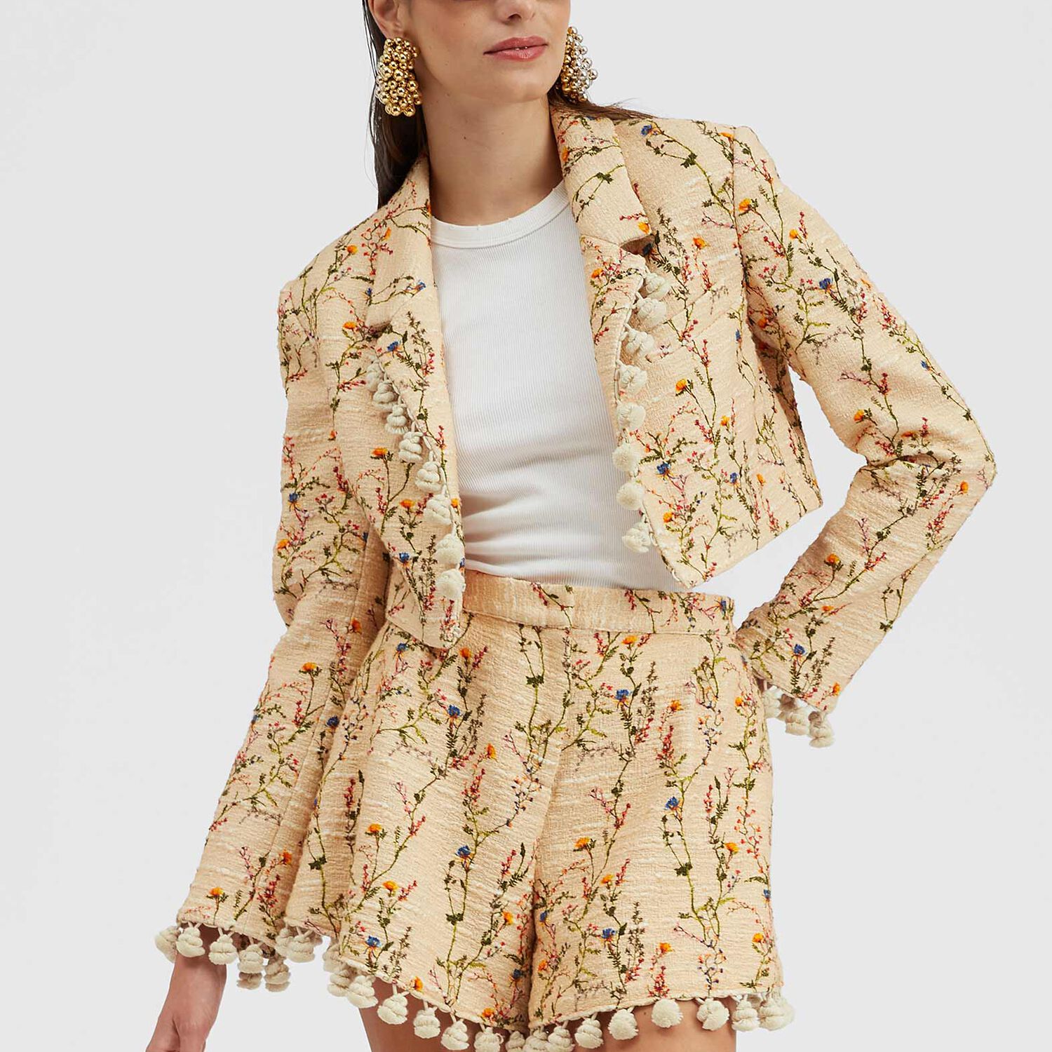 Shop La Doublej Torero Jacket In Primavera Cream