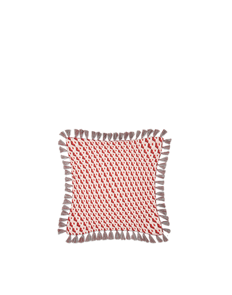 La DoubleJ Cushion With Fringes (50X50) La DoubleJ Cushion With Fringes (50X50) Cubi Rosso CUS0009COT005CUB0005