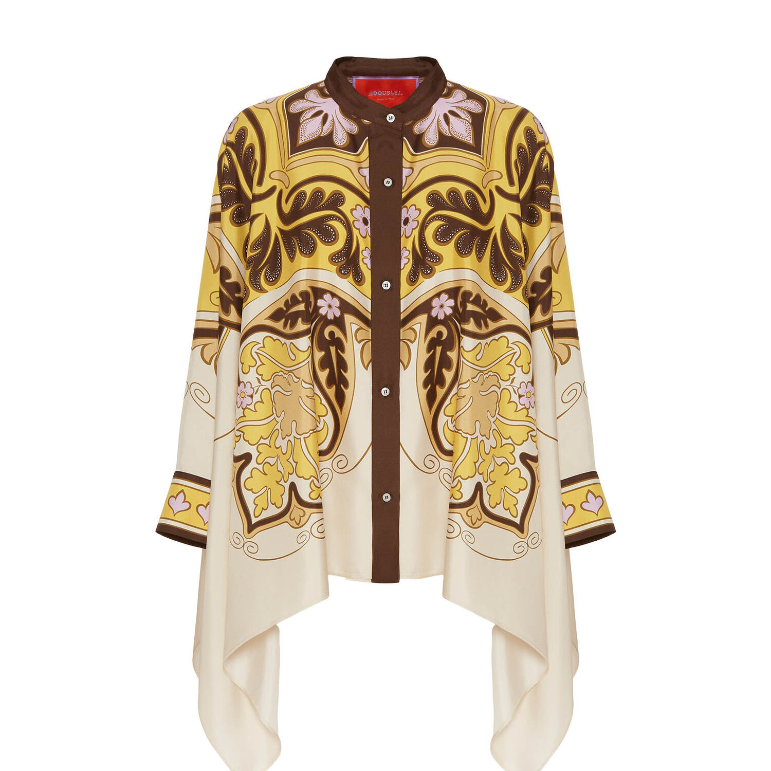 La Doublej Foulard Shirt In Spells Placée Yellow