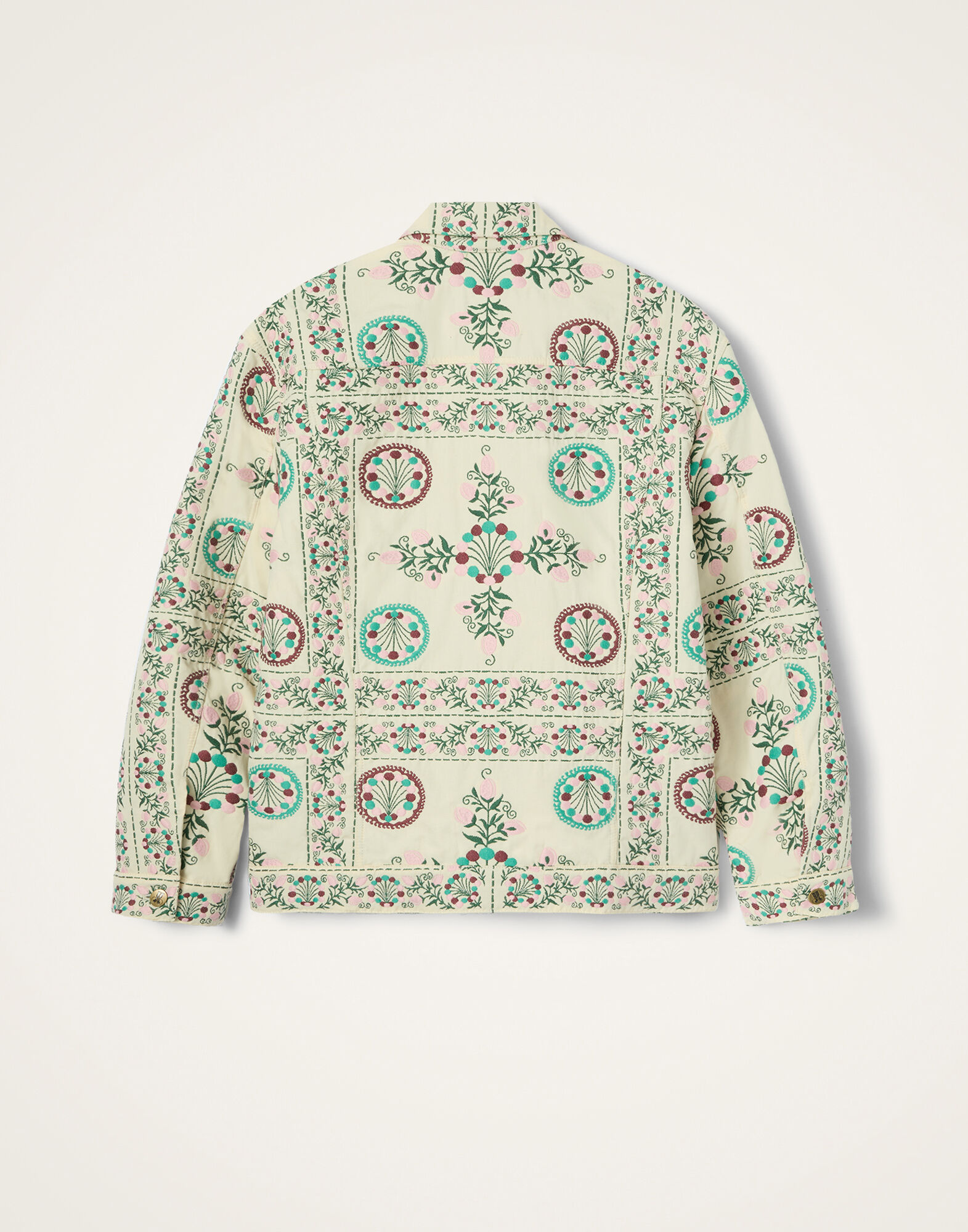 La DoubleJ The Oversized Jean Jacket Florette Tiles Ecru JAC0190JCQ137FLO09BR05