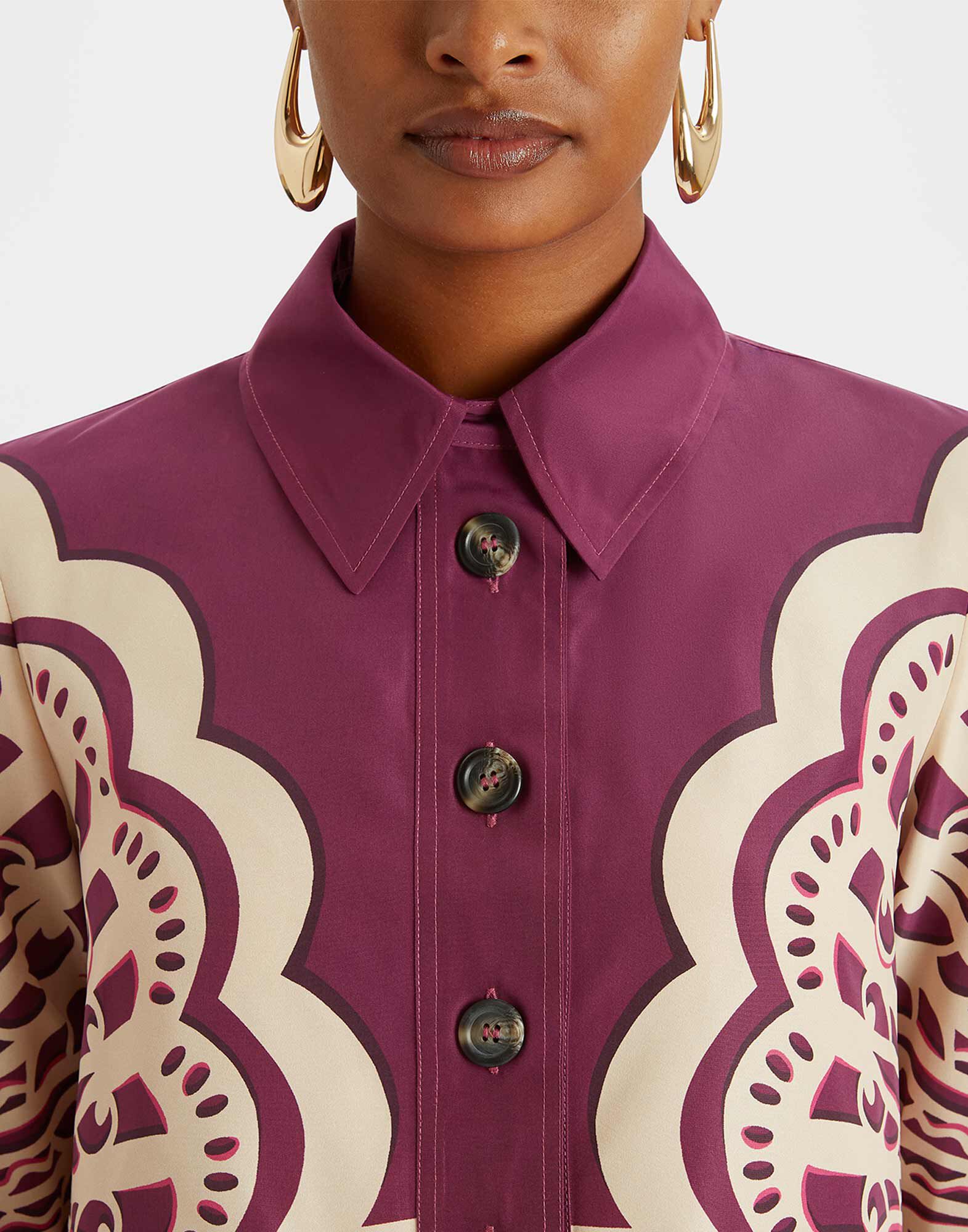 La DoubleJ Short Artemis Dress Fans Plac&eacute;e Purple DRE0701FAI002FAN03PU01